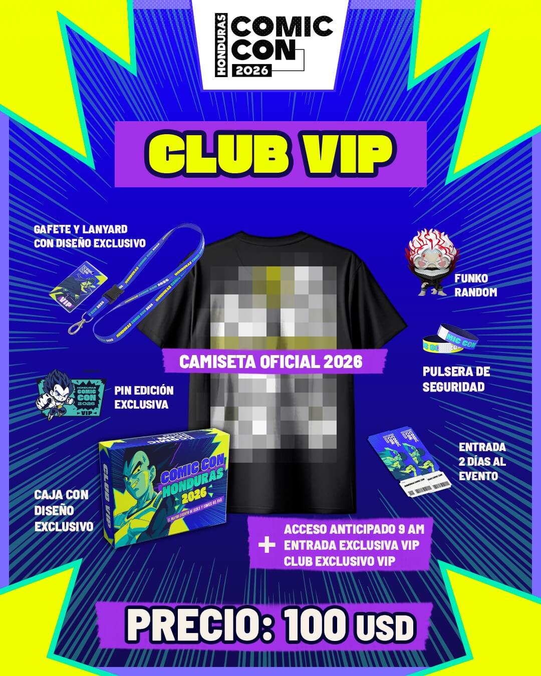 Paquete VIP Comic Con Honduras 2026