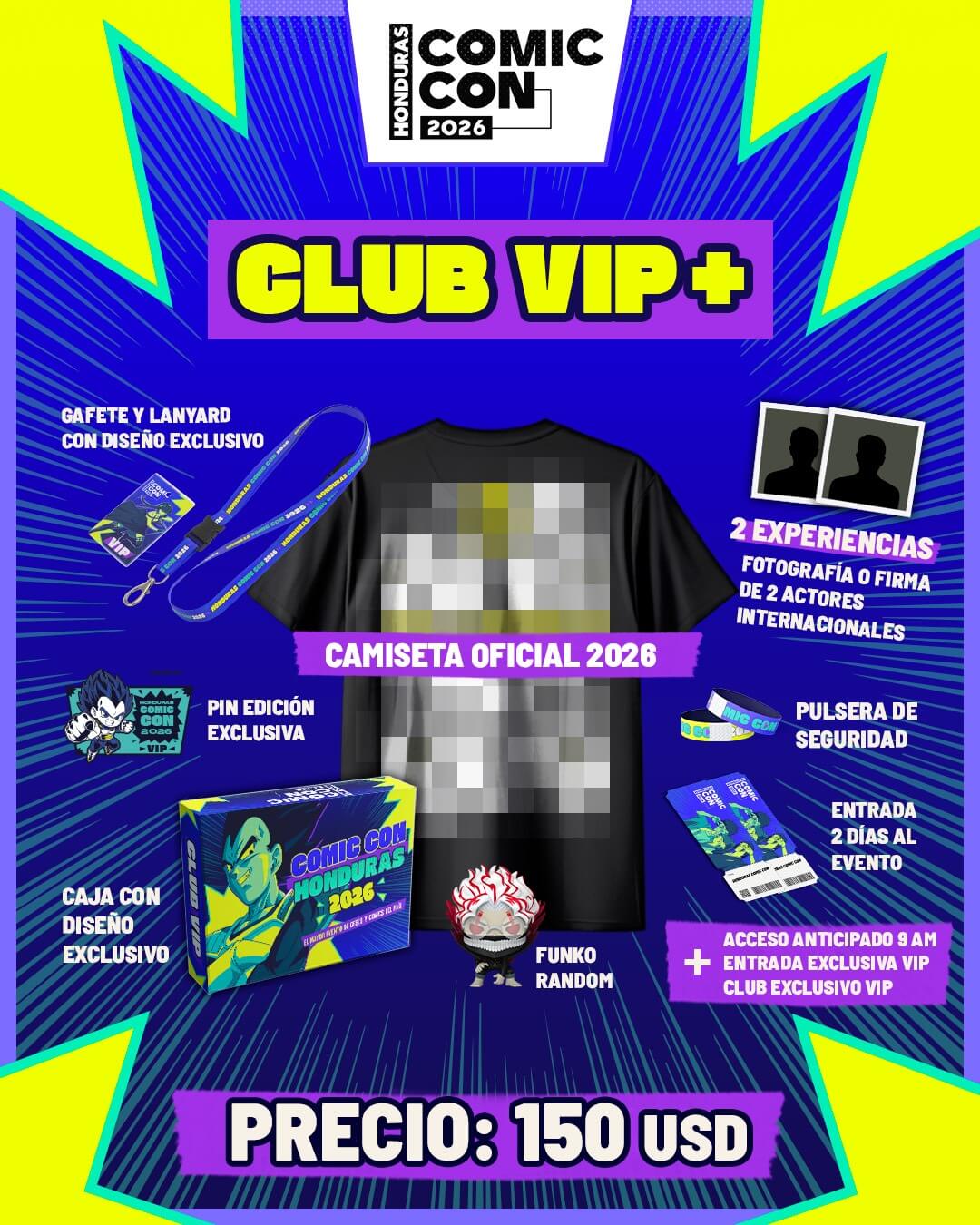 Paquete VIP+ Comic Con Honduras 2026