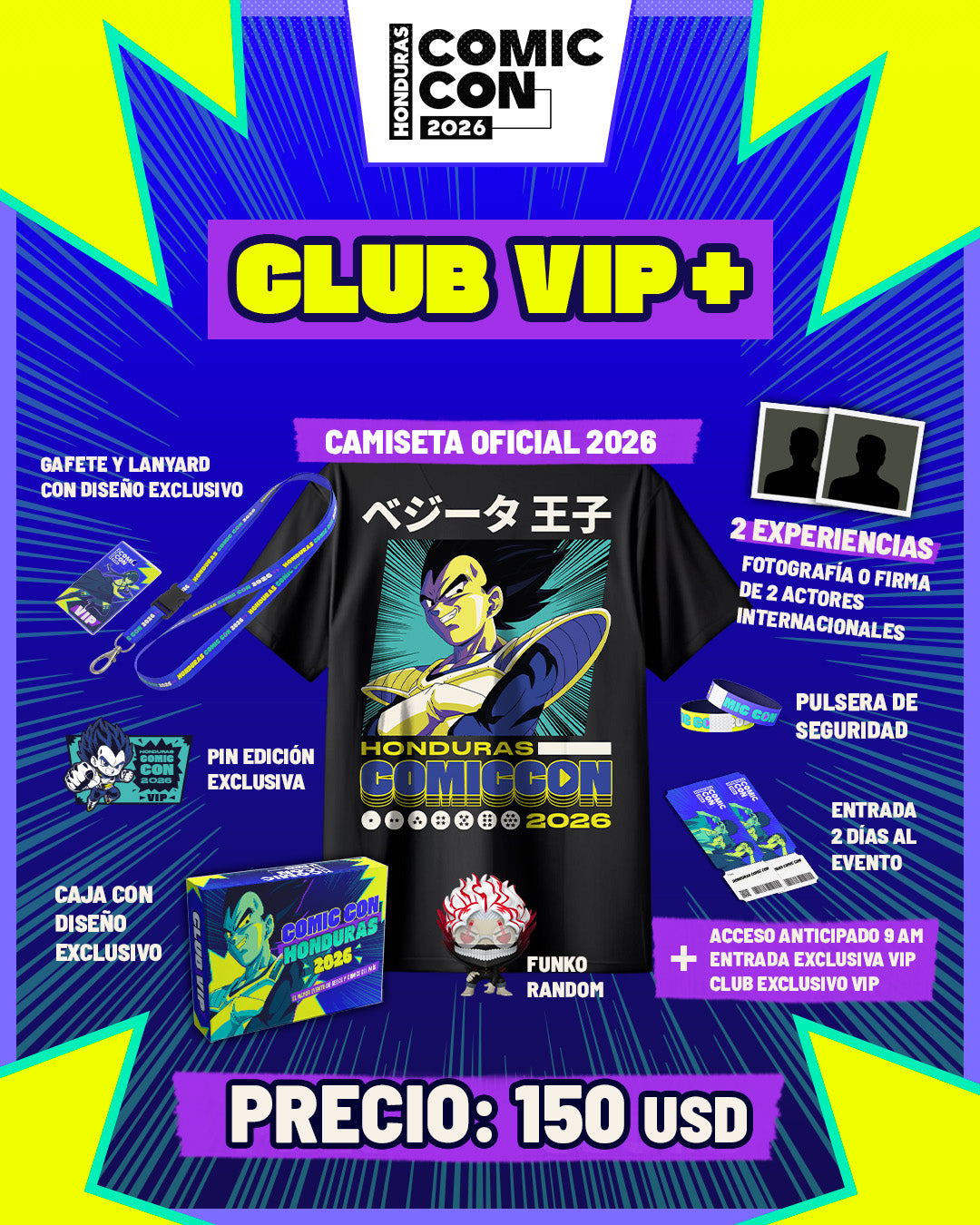 Paquete VIP+ Comic Con Honduras 2026