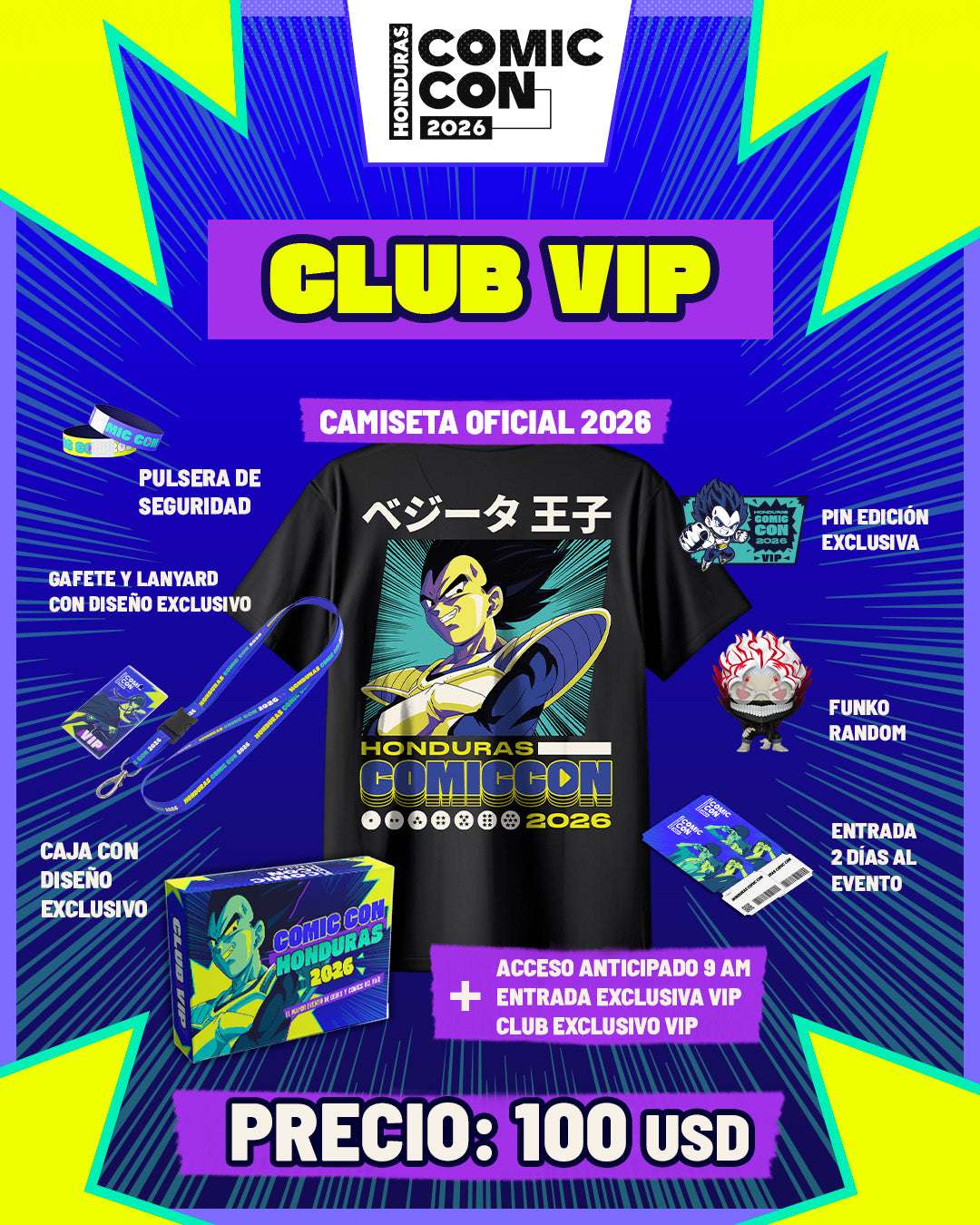 Paquete VIP Comic Con Honduras 2026