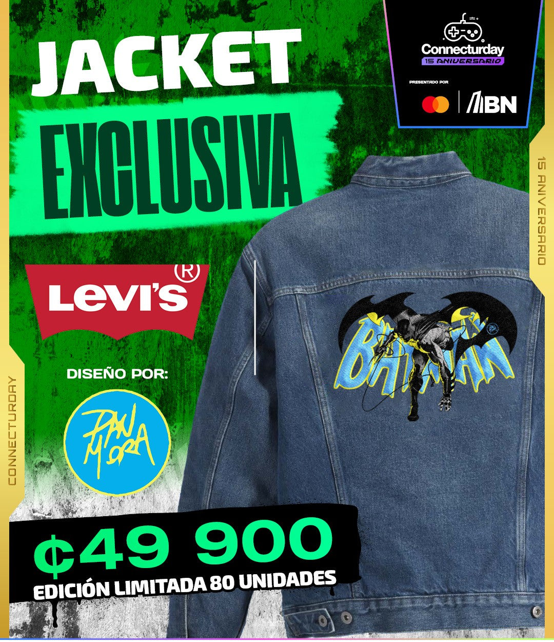 Chaqueta Levi’s x Batman by Dan Mora — Edición Exclusiva Connecturday 15 Aniversario